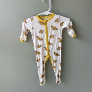 Kyte Baby Monarch Butterfly Bamboo Button Up Sleeper Foldover Mittens